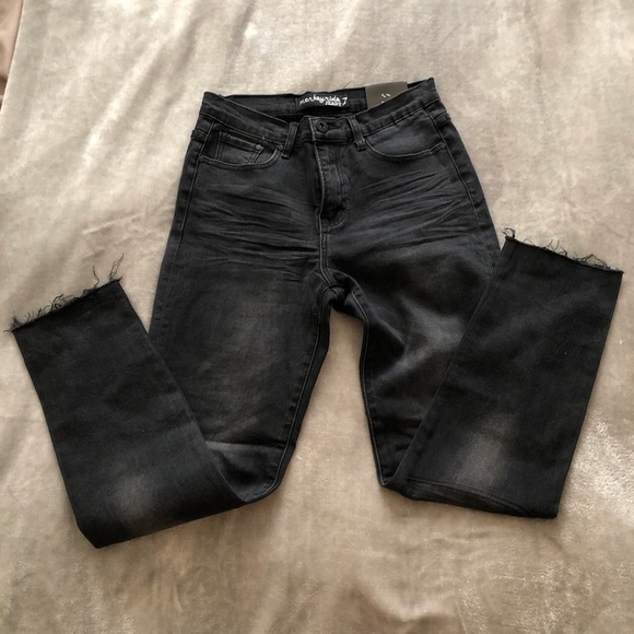 Monkey Ride Mid Rise Faded black jeans women Size 7 - Picture 1 of 4